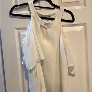 White top with open shoulders